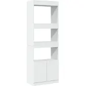vidaXL Hoge kast 63x33x180 cm bewerkt hout wit