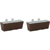 Syfax Reling 2 st Bruin 50 x 17 x 17 cm Metaal