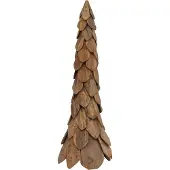 Syfax Kerstboom met standaard Bruin 111 cm Massief teakhout