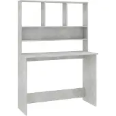 Syfax Bureau met schappen 110x45x157 cm bewerkt hout betongrijs