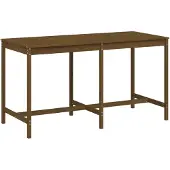 Syfax Tuintafel 203,5x90x110 cm massief grenenhout honingbruin