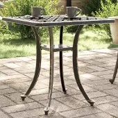 Prolenta Maison Exclusive - Tuintafel, bronskleurig, 53x53x53 cm, aluminium gietwerk