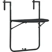Syfax Balkontafel hangend 60x64x83,5 cm rattan-look kunststof zwart