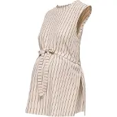 ONLY Maternity Blouse 'OLMPetris' zwart / offwhite