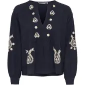 ONLY Blouse 'ONLMoon' nachtblauw / greige