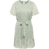ONLY Jurk 'JDYCelia' lichtgroen / wit