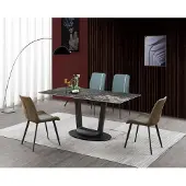 AEA Luxus Möbel Design Esszimmer Garnitur Essgarnitur Stühle Tisch Gruppe 5tlg. Set