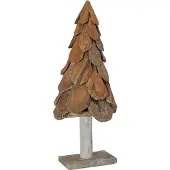 Syfax Kerstboom met standaard Bruin 91 cm Massief teakhout