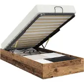 vidaXL Ottoman Bedframe Oudhout 203 x 90 x 25 cm Geconstrueerd hout