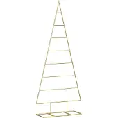 Syfax Metalen kerstboom met standaard Goud 125 cm Poedergecoat staal