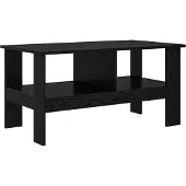 vidaXL Salontafel Zwart Eiken 90 x 50 x 45 cm Bewerkt hout