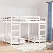 Prolenta Maison Exclusive - Drielags bedframe, wit, 140 x 200 cm