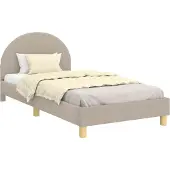Syfax Bedframe voor kinderen met hoofdbord Lichtgrijs 90x200 cm