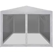 Syfax Partytent met 4 mesh zijwanden 4x3 m