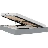 vidaXL Opbergbed met opslag Lichtgrijs 180 x 200 cm Stof