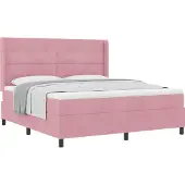 Syfax Boxspringbed met hoofdeinde Roze 180 x 200 cm Fluweel