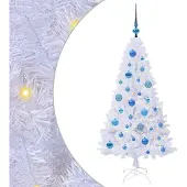 Syfax Kunstkerstboom met 150 LED Wit 120 cm PVC en staal
