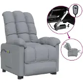 Syfax Massagestoel elektrisch stof lichtgrijs