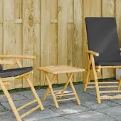 Prolenta Maison Exclusive - Opklapbare tuintafel, 45x45x45 cm, bamboe