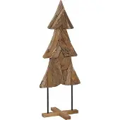 Syfax Kerstboom met standaard Bruin 151 cm Massief teakhout