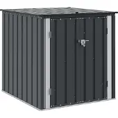 vidaXL Tuinopslagdoos Zwart 101,5 x 107 x 100 cm Staal