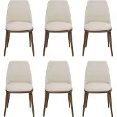 AEA Modern Esszimmer Weiß 6x Stühle Holz Möbel Stühle Luxus Design Einrichtung