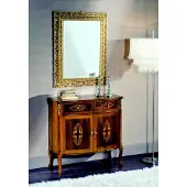 AEA Kommode Holz Möbel Barock mit Spiegel Luxus Italienische Möbel 2tlg Garnitur