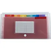 Exacompta 5x Crystal PP Sorteermap midi 7 indelingen - 14x26 cm - Transparant - 55398E