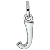 The Jewelry Collection Zilver Gerhodineerde Hanger letter J 1330007