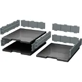 Exacompta MODULODOC basiselement standaard EcoBlack donkergrijs, rails voor laden, etikethouder, 3 kg, 25 jaar