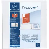 Exacompta Kreacover 60 mm Presentatieringband PP (Polypropeen) A4+ 2 Ringen Wit 51825E 10 Stuks