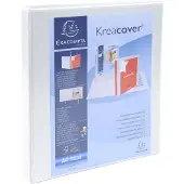 Exacompta Kreacover 16 mm Ringband PP (Polypropeen) A4+ 2 Ringen Wit 54940E 10 Stuks