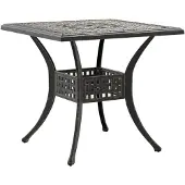 vidaXL Tuintafel 80x80x75 cm gietaluminium bronskleurig