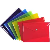 Exacompta Iderama PP (Polypropeen) Documentmap 34440E A5 Drukknop PP (Polypropeen) Staand en Liggend 17 (B) x 0,1 (D) x 23 (H) cm Kleurenassortiment Pak van 30