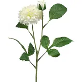 Viana Dahlia kunstbloemen crème groen 2 bloemen 60cm