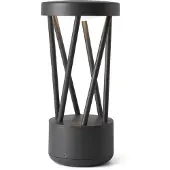 Faro Sokkellamp buiten Twist, zwart, Aluminium, Modern, LED buitenlamp