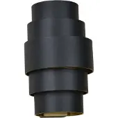Artdelight Wandlamp Rolls H 22 cm zwart goud