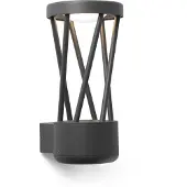 Faro LED-wandlamp buiten Twist, zwart, Aluminium, Modern, LED wandlamp buiten