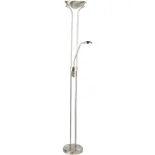 Searchlight LED-uplighter vloerlamp Mother & Child, dimbaar, alu / grijs / zink, Woon-/ Eetkamer, metaal, Modern, LED vloerlamp