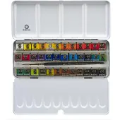 Rembrandt Aquarelverf metalen set | 36 napjes + penseel