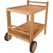 Axi Miri Serveerwagen van Teak Hout met Flessenhouder | Serveerkar / Dienwagentje voor Tuin, Balkon, Terras | Trolley voor Buiten / Keuken van Teakhout | 70 x 48 x 70 cm