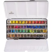 Rembrandt Aquarelverf metalen set | 48 napjes + penseel