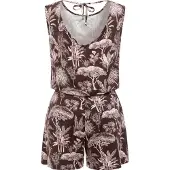 Ragwear Jumpsuit 'Zella' donkerbruin / wit