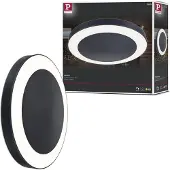 Paulmann LED buitenlamp Circula, antraciet, sensor, IP44 Circula, zwart, Kunststof, Modern, LED plafondlamp