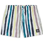 HUGO Zwemshorts 'DINO' marine / geel / petrol / wit