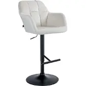 CLP Barstoel Natoma, bekleding: blauw fluweel, frame: mat zwart metaal