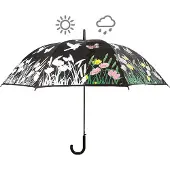 Esschert Design Paraplu Kleurveranderend Zwart zwart Polyester Esschert Design
