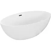 Mexen Nike vrijstaande badkuip 175 x 100 , wit, zwarte overloop - 54071751000-70