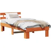 Syfax Bedframe Wasbruin 100 x 200 cm Massief grenenhout