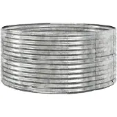 vidaXL Plantenbak 140x140x68 cm gegalvaniseerd staal zilverkleurig